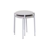 VİLİNZE Nil Metal Ayak İstiflenebilir Mutfak-Balkon Taburesi (2 Adet)
