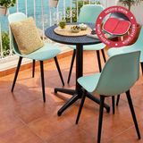 Vilinze Tilia Plastik Bahçe Balkon Bistro Seti Katlanır Masa 60*60 cm (1+4 Set) - Siyah - Yeşil