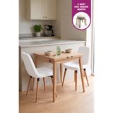 VİLİNZE Tosya Sandalye Avanos Ahşap MDF Mutfak Masası Takımı - 70x140 cm
