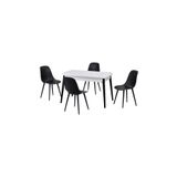 Vilinze Vilinze Eames Sandalye Avanos Ahşap Mdf Açılır Mutfak Masası Takımı - 70X120+30 Cm