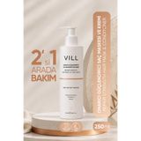 Vill 2’si 1 Arada Saç Maskesi ve Bakım Kremi 250 ml Durulanan veya Durulanmayan Kullanım, Hidrolize Keratin, Panthenol ve 5 Bitkisel Öz İçeren