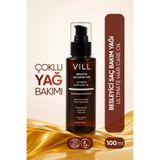 Vill Saç Dökülmesine Karşı ve Uzamayı Destekleyici Saç Bakım Yağı 100 ml 16 Bitkisel Yağ Kompleksi, Hint Yağı, Biberiye Yağı ve E Vitamini İçeren