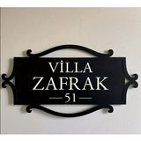 Villa -Site -Konak - Daire Apartman Isimliği - Apartman Tabelası 40X60CM Kişiye Özel - Ahşap - 40 x 60 cm