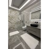 Villadia Home Textile 2'li Peluş Post Banyo Halısı Klozet Takımı Kaymaz Taban Yıkanabilir Banyo Paspası