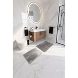 Villadia Home Textile 2'li Peluş Post Banyo Halısı Klozet Takımı Kaymaz Taban Yıkanabilir Banyo Paspası