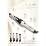 VILLEMY 13mm–19mm–25mm–32mm Seramik Kaplamalı Otomatik Saç Maşası – Yön Anahtarlı Su Dalgası -VME-4002A