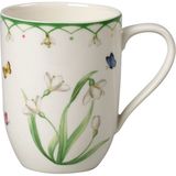 Villeroy & Boch Colourful Spring Çiçek Desenli Porselen Kupa - Yeşil - Standart