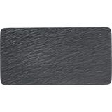 Villeroy & Boch Manufacture Rock Siyah Porselen Dikdörtgen Servis Tabağı 35 cm - Standart