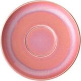 Villeroy & Boch Perlemor Coral Porselen Mercan Kahve ve Çay Fincan Tabağı - Pembe - Standart