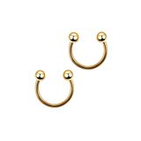 Vilma Aksesuar Cerrahi Çelik Piercing 2 Li Set Kulak-dudak-tragus 8mm Gold Renk