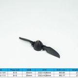 Viloga RC Katlanır Pervane 6×3 inç w/Spinner Boyutu D32×H28 mm ve Motor Mili Çapı φ3,17 RC Uçak Drone Uzaktan Kumandalı Uçak için Naylon Plastik Çark (6×3, Şaft φ3,17)