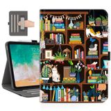 Vimorco iPad 10. Nesil Kılıf, Kalem Tutucu/El Kayışı/Cepli, Ayarlanabilir Açı, 10. Nesil iPad Kılıfı 10.9 İnç, 10. Nesil iPad Kılıfı, Kitaplık Yeşil Bitki Kedi