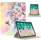 Vimorco ipad Air 11 inç 6. Kılıf 2024 M2, ipad Air 4./5. Nesil 10.9 Kılıf, ipad Pro 11 4./3./2nd/1. Kılıf, Dönen Çoklu Stand, Kalem Tutucu ve Şeffaf Arka, Sinek Kuşu ve Çiçekler