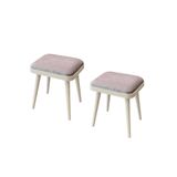 Vina İkili Mini Tabure, Sedef Krem Soho Gri