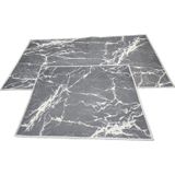Vinaldi 2Lİ BANYO SETİ BASKILI MERMER GRİ