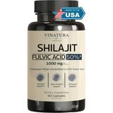 Vinatura Vınatura Shilajit Men And Women 1000MG Pure Himalayan Shilajit Standardized To 50% Fulvic Acid 60 Capsul. - Aromasız