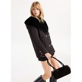 Vince Camuto Deri Omuz Çantası NOVA-INVER, Standart, 5003284866, Siyah, Kadın