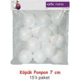 Vincent Foam Ball - Strafor Köpük Top 7 Cm. 15 Adet