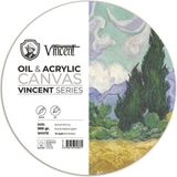 Vincent Oil & Acrylic Canvas White Daire Tuval Dokulu Blok 300 Gram 40 cm 10 Sayfa