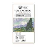 Vincent Oil & Acrylic Canvas White Tuval Dokulu Blok 300 Gr 10x18 Cm 10 Sayfa