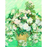 Vincent Van Gogh Still Life: Vase with Pink Roses LARGE Sketchbook: 8.5" x 11" Unlined Notebook, 120 Blank Pages for Drawing