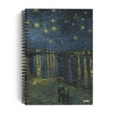 Vincent Van Gogh/Starry Night Over the Rhone,1888 | Spiralli Defter 04 | A5 | Çizgisiz | 100 Sayfa