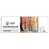 Vincent Watercolor Sketchbook White Suluboya Blok 300 Gr 14x56 Cm 10 Sayfa