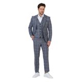 Vincenzo Erkek Lacivert Ceket+Pantolon+Yelek Çift Yırtmaçlı Slim Fit Takim Elbise Lacivert 58/6