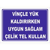 Vinçle Yük Kaldırırken Uygun Sağlam Çelik Tel Kullan Levhası Vim 036 - Galvaniz Saç 0.4mm - 50X70 cm - Tekli