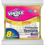 Vindex %30 Mikrofiber Temizlik Bezi 8'li - Sarı - Standart