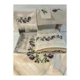 Vinezza Home Collection Çeyizlik 6 Parça Çiçek Nakışlı Etamin Seccade Takımı Bohça Seti