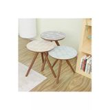 Ving Dekoratif Zigon Sehpa Set (6'LI TABLO HEDİYELİ)