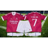 Vini Jr Real Madrid Yeni Sezon Çocuk Forması 3 Lü Set - 00-Pembe - 7 - 8 Yaş