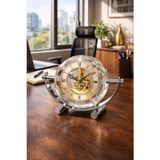 Vinner Arc Prime Kristal Masa Saati Gold Mekanik İskelet Dekoratif Ofis Salon Saat VN-ARC01