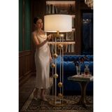 Vinner Aura 6 Küre Gold-Krem LED Lambader – Premium Metal Gövde Modern Salon Aydınlatması