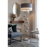 Vinner Aura 6 Küre Krom LED Lambader – Lüks Dekoratif Metal Salon Köşe Aydınlatması