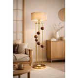 Vinner Aura Walnut Edition Lambader – Gold Gövde & Ceviz Detaylı Modern Tasarım Aydınlatma