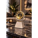 Vinner Axis Marble Dekoratif Mermer Kaideli Gold Mekanik Masa Saati Modern Ofis Salon Saat