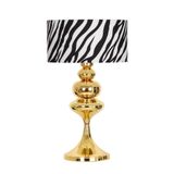 vinner Balance Gold Kaplama Metal Özel Tasarım Abajur - Zebra Desenli VNRGLDBALANCE1710029