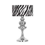 vinner Balance Krom Kaplama Özel Tasarım Metal Abajur - Zebra Desenli VNRKRMBLNC171040