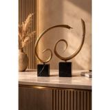 Vinner Bravion Bronz Metal Spiral Dekoratif Obje Seti 2’li – Modern Salon Ofis Dekor