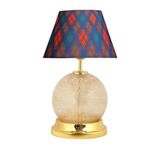 vinner Broken Glass Gold Detaylı Cam Abajur - Diagonal Desenli VNRBROKENGDCA49