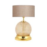 vinner Broken Glass Gold Detaylı Cam Abajur - Pre Hasır Kahve VNRBROKENGDCA56