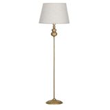 vinner Bronz Eskitme Kaplama Helezon Tek Ayaklı Metal Lambader - Konik Başlık Rengi Hasır Gri VNREDCSOL00500904904
