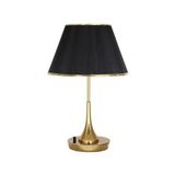 vinner Bugle Gold Kaplama Dimmerli Metal Abajur - Gold Şeritlk Organze Siyah VNRBUGLEGLDABJ010