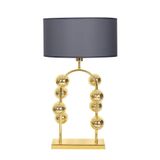 vinner Cabil Gold Kaplama Özel Tasarım Paslanmaz Metal Abajur - Antrasit VNRCABIL8KGLDK066