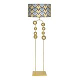 vinner Conic Gold Kaplama Paslanmaz Metal Tek Ayaklı Lambader - Lale Desenli VNRCONICNEWGLD003