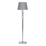 vinner Delhi Eskitme Çift Küre Kristal Taşlı Burgulu Metal Lambader - Gri Kırçıl VNRDLHEBKL0107018