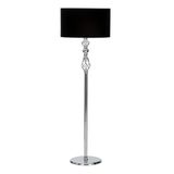 vinner Delhi Eskitme Çift Küre Kristal Taşlı Burgulu Metal Lambader Gri VNRDLHEBKL0107036