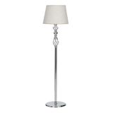 vinner Delhi Eskitme Çift Küre Kristal Taşlı Burgulu Metal Lambader Krom Şeritli Koyu Kahve VNRDLHEBKL0107024
